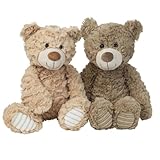 Geschenkestadl 2 Stück Teddybären Plüschtiere Braun Teddy Teddybär Plüschtier Kuscheltier Teddy Bär