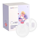Nuliie Hochsaugfähige UltraDünne Einweg-Stilleinlagen, auslaufsicher und atmungsaktive Einlagen zum Stillen, diskret mit unsichtbarem Sitz, einzeln verpackt, 150 Stück