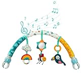 Aomig Spielbogen, Baby Bogen Spielzeug Kinderwagen, Spielbogen für den Kinderwagen, Kinderwagen Spielzeug für Spielbogen mit Rassel und BB Gerät（Himmel）