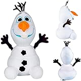 FYDZBSL Frozen Olaf The Snowman Plüschtier Kuscheltier Schneemann Puppe Spielzeug Kurzem Plüsch Stoff Weich & Waschbar Cartoon Puppe für Mädchen Geburtstagsgeschenk 30cm