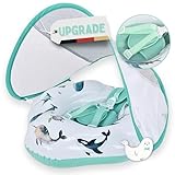 EDWEKIN® Baby Schwimmring 2025 – Premium Schwimmhilfe mit UPF50+ Sonnendach & einzigartigen handgemalten Motiven | Zertifizierter Baby Float für 6–36 Monate | Sicherer Schwimmreifen für Kleinkinder