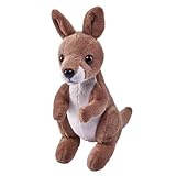Wild Republic Pocketkins Eco Känguru, Plüschtier, 12 cm, Plüschspielzeug, Hergestellt aus recycelten Materialien, Umweltfreundlich