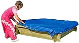 Gartenpirat Sandkasten Abdeckung 120x120 cm wasserdichte Plane mit Gummizug blau