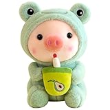 Diempi Plüschtier, Schwein Plüschtier Kuscheltier, Süße Kuscheltiere, Cartoon Plüschfigur Spielzeug, Weiches Stofftier Kuscheltier, Spiel Plüschpuppe Geschenk für Mädchen Jungen 25cm