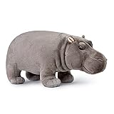 lilizzhoumax Nilpferd plüschtier 38cm/15”, Simuliertes Tier Nilpferd Plüschtier, Kawaii Nilpferd Kuscheltier, Realistische Nilpferd Plüsch Spielzeug für Wilde Tiere, Geschenk für Freunde und Kinder