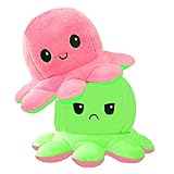 G-LOVELY'S Octopus Plüschtiere, Wende Oktopus, Tintenfisch zum Wenden, Oktopus Plüsch Wenden, krake plüschtier, Krake Kuscheltier, Octopus Spielzeug Geschenke für Kinder (grün)