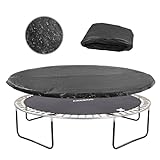 Arebos Trampolin Abdeckplane Ø 430 cm Schwarz reißfest & UV-beständig Wetterschutzplane Witterungsfest Trampolinschutz Abdeckung Regenabdeckung