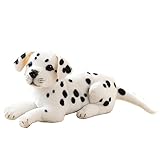 Liegender Dalmatiner Kuscheltier,32 cm Plüsch Hund, Stofftier Hund Lebensecht Liegender Hund Plüschtier Püppchen Simulation Tier Puppe Plüsch Schlafende Hunde für Kinde Geschenk