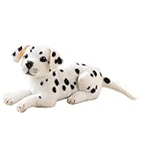 BYNYXI Stofftier Hund Kuscheltier, 32cm Liegende Plüschhund Wie echt Plüschtier Hunde Dalmatiner Husky Akita Kawaii Stoffhund Realistische Hund Kuschelig Plüsch Spielzeug für Baby Kinder Freunde
