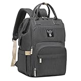 Pomelo Best Baby Wickelrucksack stylische Wickeltasche Rucksack mit Haken wasserdicht multifunktional Große Kapazität Rucksack für unterwegs