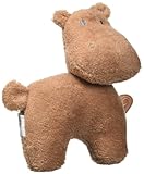 Nattou Kuscheltier-Rassel aus Baumwolle und Polyester (Frottee), Nilpferd Susie, Mit Rassel, Ca. 18 cm, Susie und Bonnie, Braun