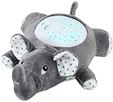 Northpoint LED Plüschtier Sternenprojektor Nachtlicht mit 13 Schlummermelodien/waschbar/Lautstärke einstellbar (Elefant)