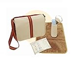 roba Wickeltasche, Tasche inkl. Wickelplatte, Windelbeutel & Flaschenschutz, Canvas beige