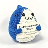 Emotional Support Shark, Hai Kuscheltier, Positives Häkelhai-Geschenk, Einzigartiges Geburtstagsgeschenk Für Hai-Liebhaber, Freunde, Frauen Und Männer