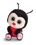 NICI Glubschis Kuscheltier Marienkäfer Lily May 15cm, Plüschtier mit großen Glitzeraugen 45559, schwarz/rot