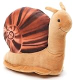 Uni-Toys - Eco-Line - Große Achatschnecke - 100% recyceltes Material - 22 cm (Länge) - Plüsch-Schnecke - Plüschtier, Kuscheltier