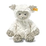 Steiff Kuscheltier Lita Lamm, Süßes Stofftier mit Kunststoffaugen, Kinder, Jungen & Mädchen, Soft Cuddly Friends, Plüschtier 20 cm, Weiß, 073946