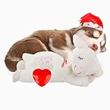 ALL FOR PAWS Little Buddy Heart Beat Sheep Dog Plüschtier für Welpen Verhaltenstraining Angstlinderung Schlafhilfe für Haustiere