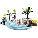 PLAYMOBIL Family Fun 70611 Kinderbecken mit Whirlpool, Zum Bespielen mit Wasser, Ab 4 Jahren