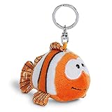 NICI Schlüsselanhänger Clownfisch Claus-Fisch 10 cm – Plüschtier Clownfisch Kuscheltieranhänger mit Schlüsselring für Schlüsselband, Schlüsselbund, Schlüsselhalter & Schlüsselkette – 45353