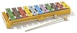 Kinder-Glockenspiel in modernen Farben mit Schägel-Halterung (Sonor)