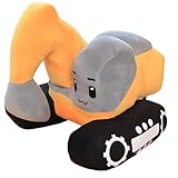 WDKXCN Bagger Kuscheltier, 10 Zoll Kinder Plüsch Bagger, Bagger Kissen, Ausgestopftes Bagger Plüschtier, Traktor Kuscheltier für Mädchen und Jungen Heimdekoration