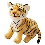 SoLLek Mini Tiger Plüschtier Kuscheltier - Niedliche Simulation Kissen für Wohnzimmer Dekoration - Geschenke für Jungen und Mädchen 23 cm