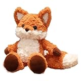 AQCQDQ Fuchs Plüschtier Fuchs Kuscheltier Kleines Plüschtier für Kinder und Erwachsene Flauschiges Plüschtier zum Spielen, Geschenk Kuscheln Orange Niedliches Plüschtier (35 cm,Brown)