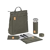 LÄSSIG Baby Wickelrucksack Wickeltasche inkl. Zubehör nachhaltig produziert/Green Label Tyve Backpack, olive