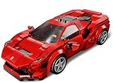 LEGO 76895 Speed Champions Ferrari F8 Tributo Rennwagenspielzeug mit Rennfahrer Minifigur, Rennwagen Bauset