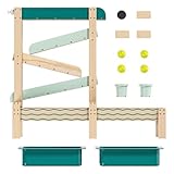 Topbright Outdoor Wasserbahn (ab 36 Monaten, Holzbahn, Wasserspiel für Kinder, Lernspielzeug, inkl. Wasserbecken und Bälle) 1212342024de0001
