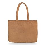 Portakal Atelier Handgemachte Tasche Brownie | Shopper mit Knopf | Teddytasche | braun | Shoppingbag | Wickeltasche | Windeltasche | handgemachte Tasche | 58x42cm