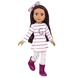 Glitter Girls Puppe Sarinia – Bewegliche 36cm Puppe mit Kleidung, Zubehör und langen Haaren zum frisieren - Spielzeug ab 3 Jahren (6 Teile)