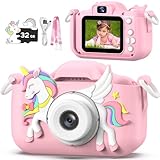 Kinderkamera, masterbee Digitalkamera Einhorn Spiel, Weihnachts/Geburtstagsgeschenk für Mädchen, Fotoapparat, 1080P HD Kinder Kamera, Geschenke/Spielzeug ab 3 4 5 6 7 8 9 10 11 12 Jahre