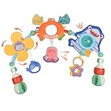 Coriver Baby Kinderwagen Spielzeug, Spielbogen Wickeltisch für Spielbogen, Baby Bogen Kinderwagen Spielzeug für Babys von 0–6 Monaten, Baby Kinderwagenkette Spielzeug Geschenk Junge Mädchen