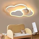 ZEKEI Kinderzimmer lampe decke, Wolkenlampe 42cm mit Fernbedienung, LED Deckenleuchte Kinderzimmer dimmbar 3000-6000K, Wolkenlampe kinderlampe Deckenlampe