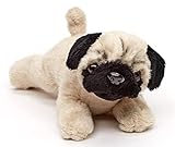 Uni-Toys - Mops Plushie (ohne Leine) - 21 cm (Länge) - Plüsch-Hund, Haustier - Plüschtier, Kuscheltier