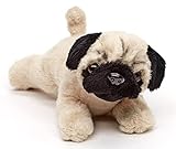 Uni-Toys - Mops Plushie (ohne Leine) - 21 cm (Länge) - Plüsch-Hund, Haustier - Plüschtier, Kuscheltier