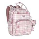 Dikaslon Wickeltasche Rucksack Großer Wickelrucksack mit Multifunktions-Babytaschen und mobiler Wickelauflage - Schnullerhalter und Kinderwagengurte - für Mama und Papa, Einheitsgröße,Rosa Streifen