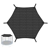 LTFIOON Trampolin Sonnenschutz Abdeckung, Ø 244cm Trampolin Sonnenschutznetz, UV-Beständige, Trampolin Zubehör, Trampolin Überdachung Abdeckung für 6-Stangen-Trampolin (8ft)