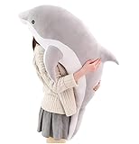 Delfin Plüschtiere Schöne Gefüllte Weiche Tier Umarmungskissen Delphin Puppen für Kinder (100cm/39.37inch, Gray)