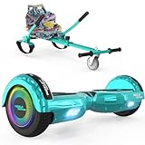 MEGA MOTION 6.5 Zoll Hoverboards mit Sitz für Kinder, Geschenk für Kinder, mit Bluetooth-Lautsprecher-leistungsstarkem Motor, mit LED-Leuchten