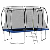 Susany Trampolin-Set Gartentrampolin mit Sicherheitsnetz Rechteckig 335×244×90 cm 150 kg