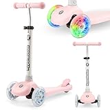 HyperMotion Kinderroller 3–8 Jahre – Dreirad Balance-Scooter mit LED-Rädern – Höhenverstellbarer Roller für Kinder – Rutschfestes Trittbrett – Leicht & Stabil – Max. Belastung 50 kg - TRINGO