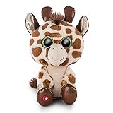 NICI Does not apply Animals 46944 Original – Glubschis Halla 15 cm – Kuscheltier Giraffe mit großen Augen – Flauschiges Plüschtier mit Glitzeraugen – Schmusetier für Kuscheltierliebhaber, beige/braun