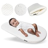 YUNIOO Wickelauflage aus Schaumstoff mit wasserdichter und ultraweicher Wickelauflage für Baby-Wickelkorb, Babykorb. Nicht zum Schlafen geeignet 74 x 38 cm