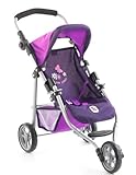 Bayer Chic 2000 - Puppenbuggy Lola, Jogging-Buggy, Puppenjogger, Puppenwagen, Pflaume, lila, 70 x 33 x 62 cm