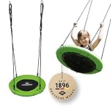 Schildkröt Nestschaukel 60cm, kompakte Größe, Bequeme und geschlossene Sitzfläche, ideal für den Außen- und Innenbereich, Gartenschaukel bis 150kg Belastbarkeit