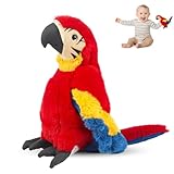 TIVUNORON Papagei Plüschpuppe, 30cm Papagei Plüschtier Kuscheltier für Kinder, Papagei Stofftier Geschenk