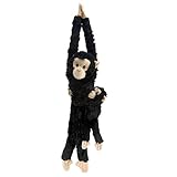 Wild Republic 14482 Republic 15265 - Plüschtier - Hanging Monkey - Schimpanse, Mama mit Baby, 51 cm